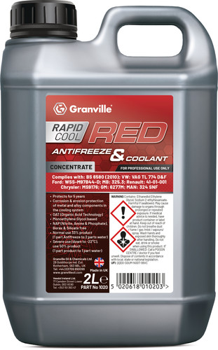 Red anti freeze coolant - red,