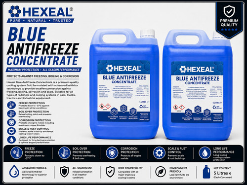 Hexeal blue antifreeze 5l - blue,